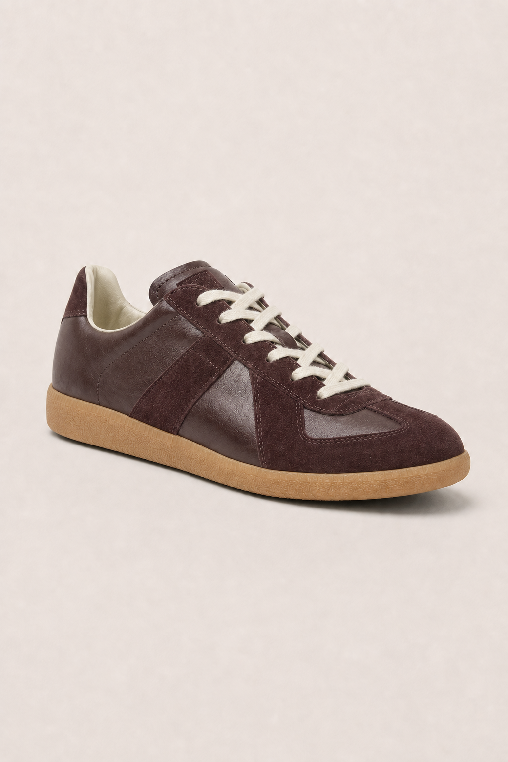 Verri Leather Sneakers in Brown - angle view