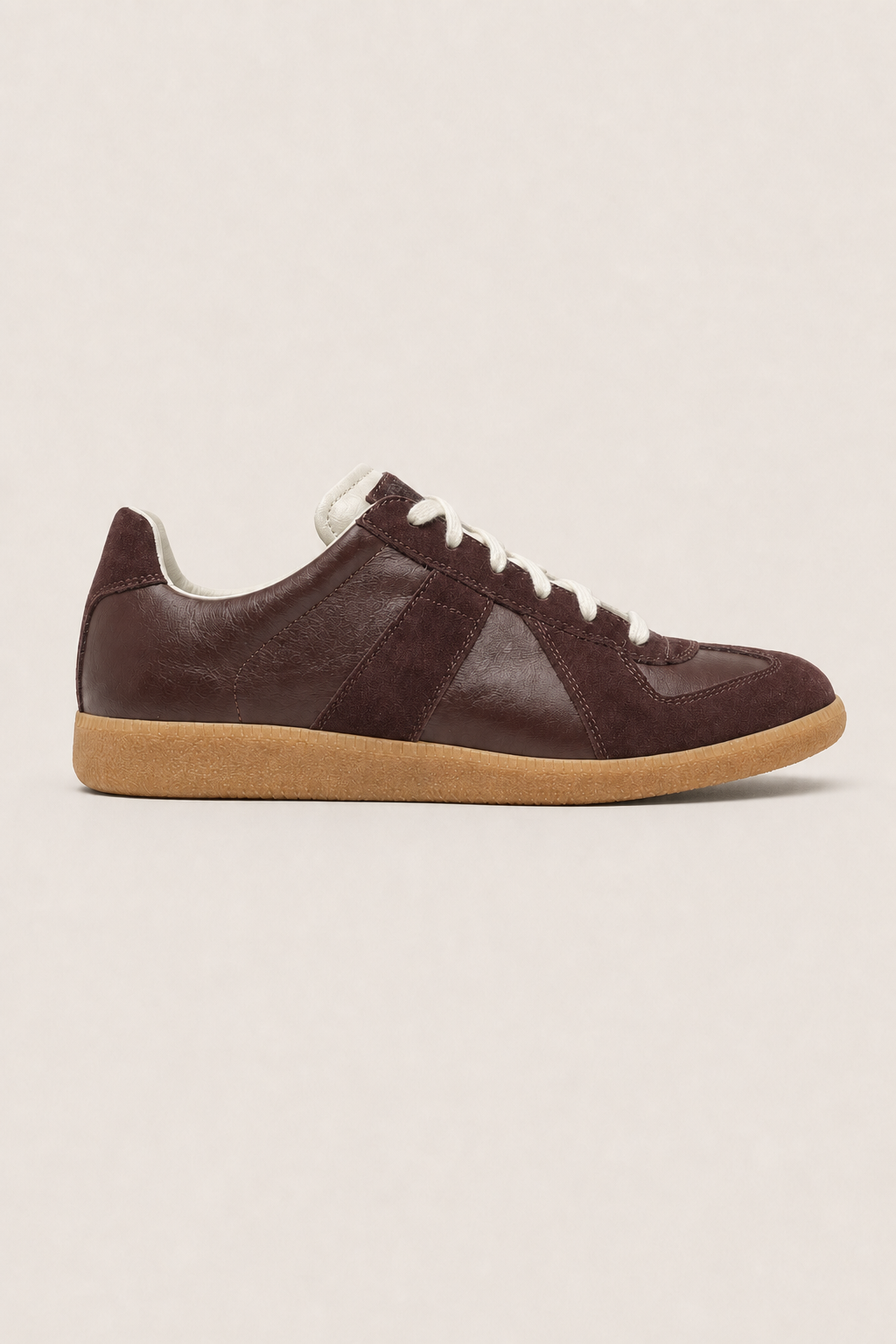 Verri Leather Sneakers in Brown - side view