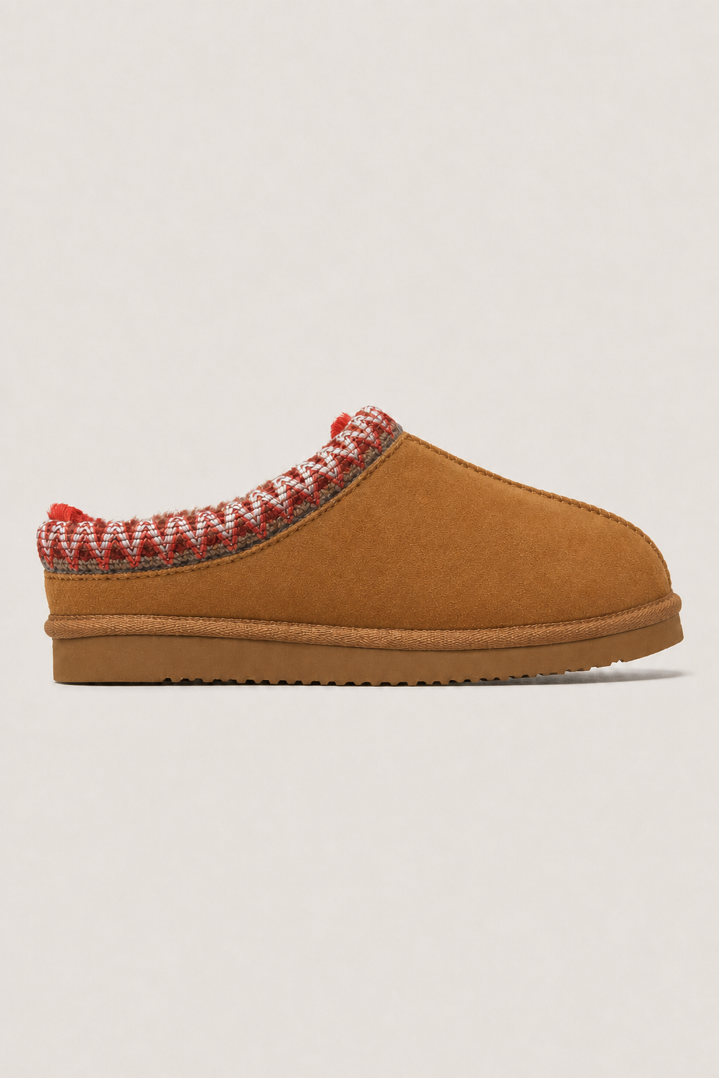 Vienna Suede Slippers in Camel - side view