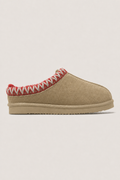 Vienna Suede Slippers in Sand - side view